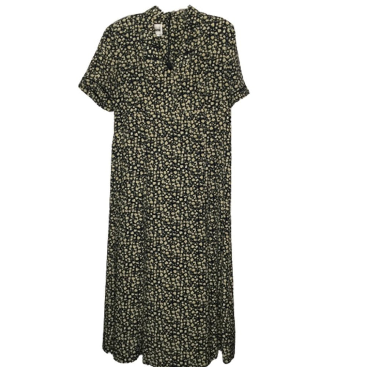 Leslie Fay Dresses Short Sleeve Back Zip Floral VINTAGE MODEST PRAIRIE 16