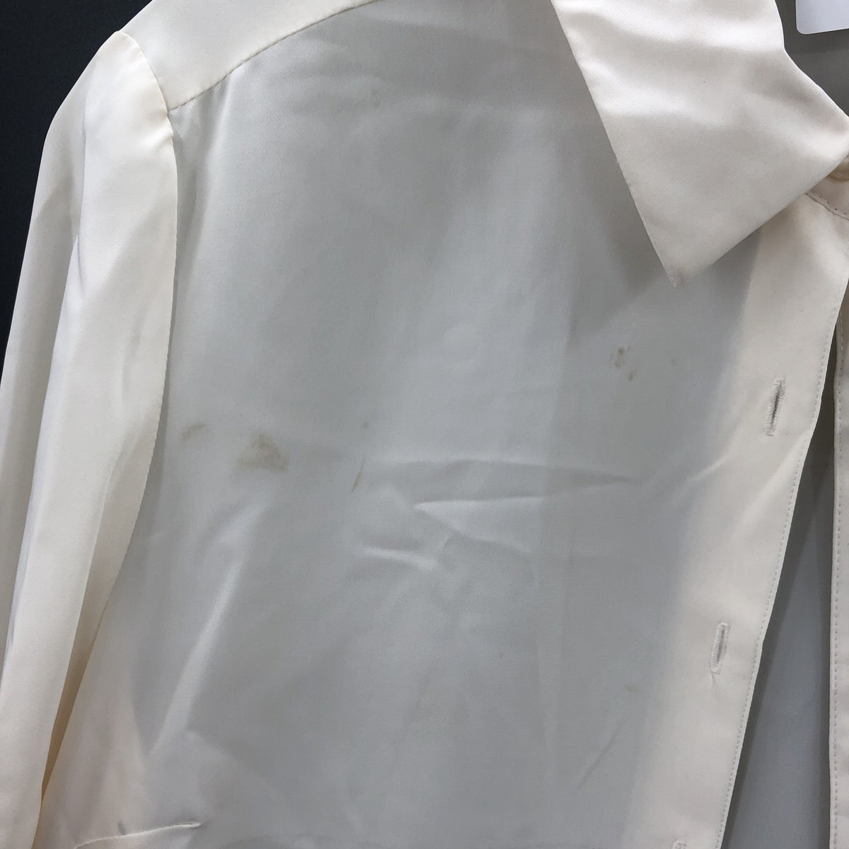 KAREN SCOTT Long Sleeve Button up Blouse Top Cream Shirt Large Petite  PL