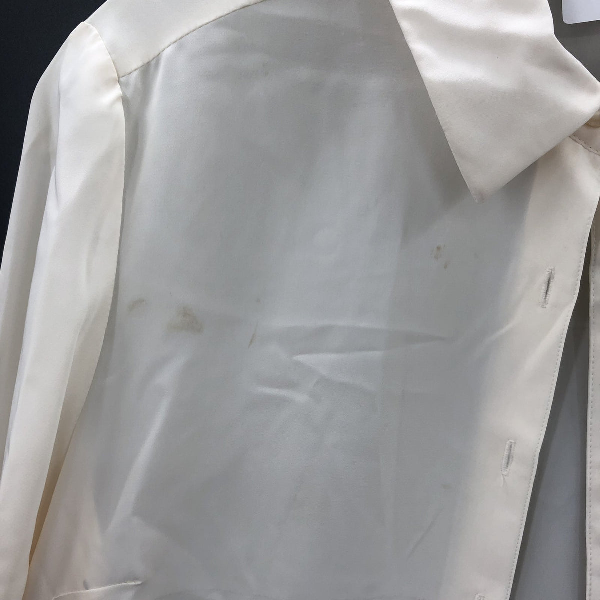 KAREN SCOTT Long Sleeve Button up Blouse Top Cream Shirt Large Petite  PL