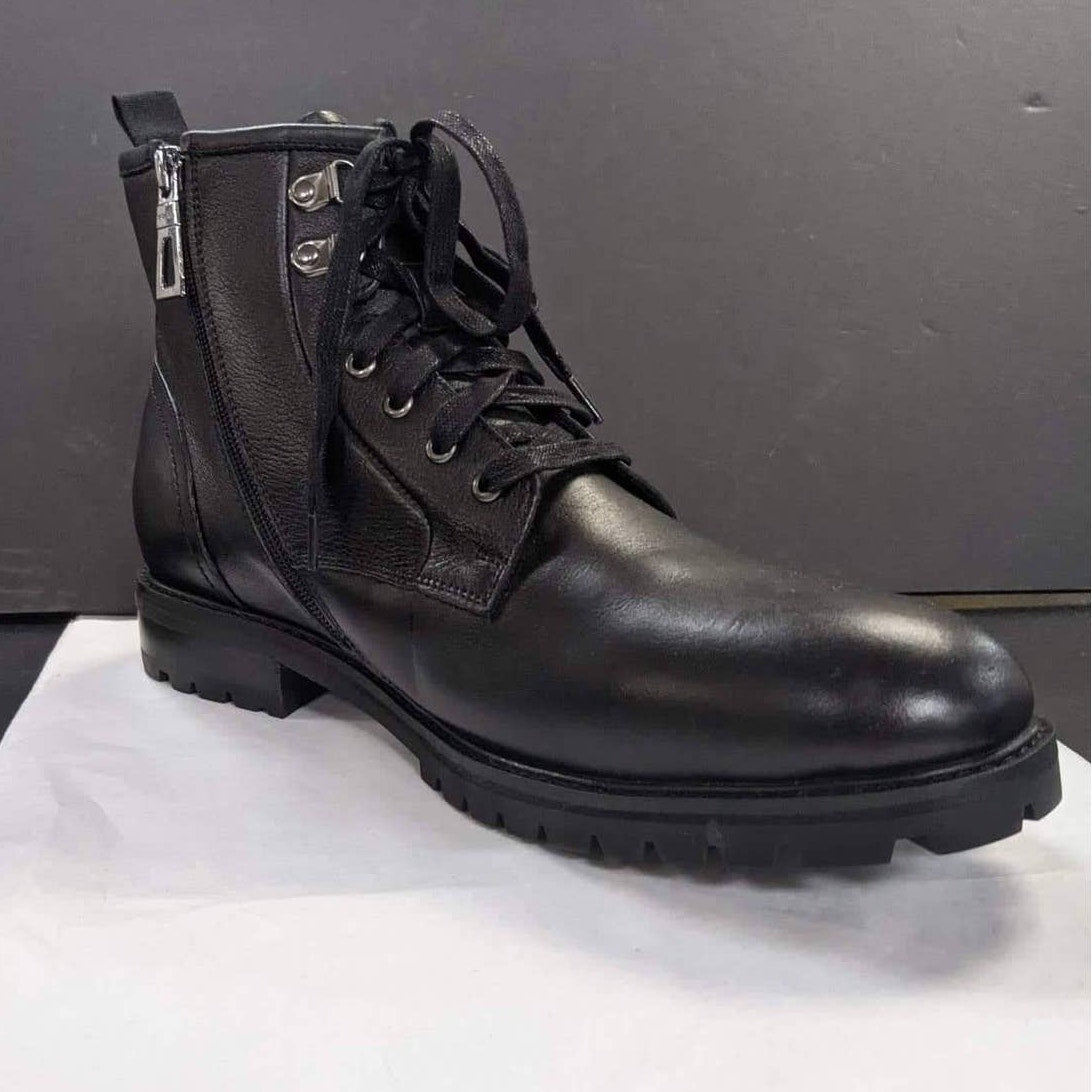Blondo Men's Waterproof Boot Lace Up Leather Light Black Size 11 NEW Work Combat
