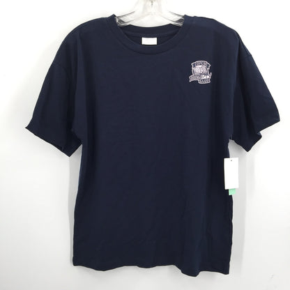 Abound Women's Club Open Book Graphic Crew Neck T Shirt Blue Size Small NWT