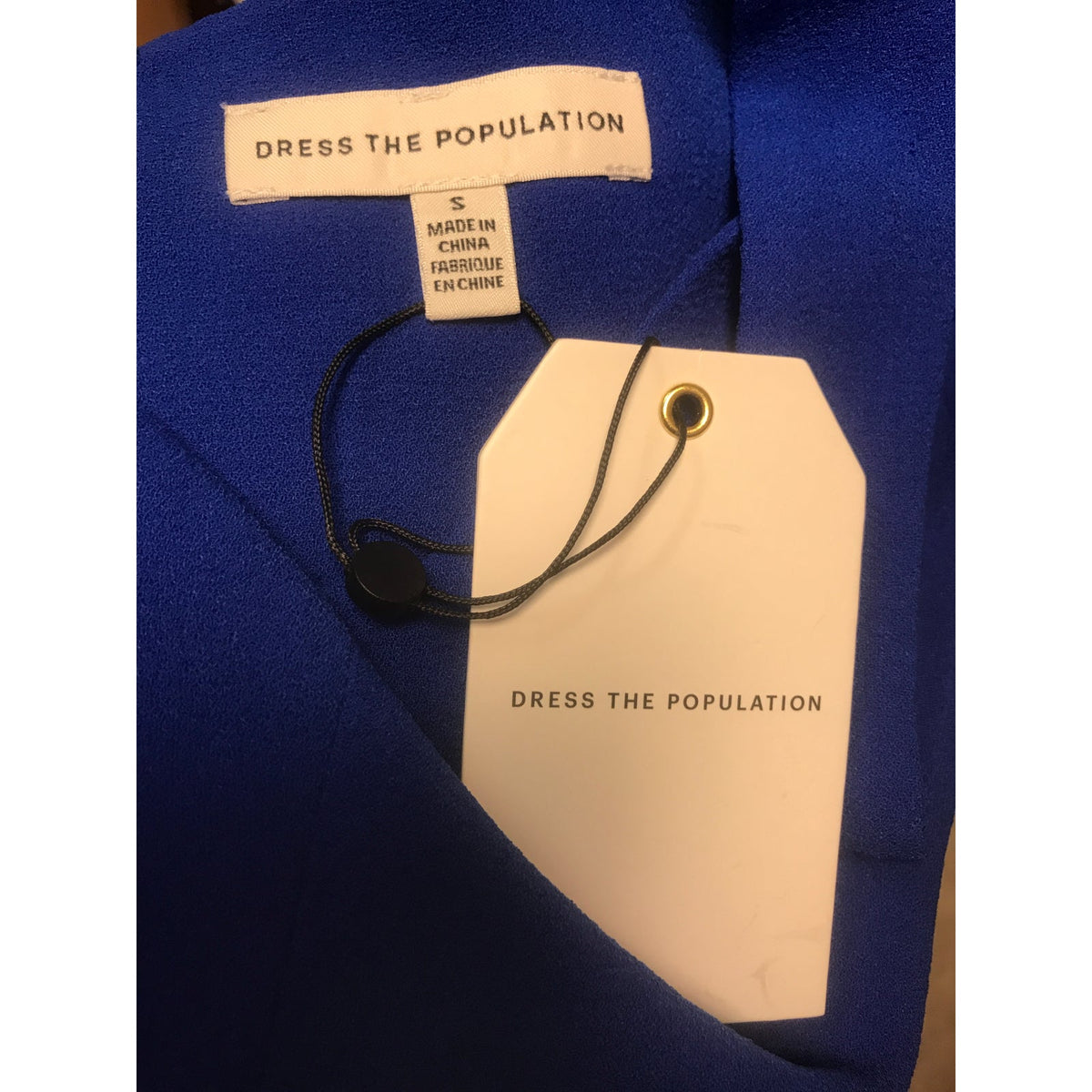 Dress the Population Nicole Sheath Dress Electric Blue Small