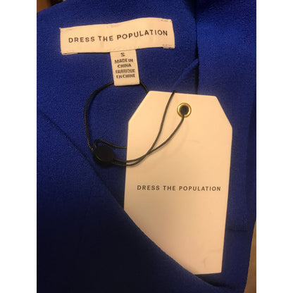 Dress the Population Nicole Sheath Dress Electric Blue Small