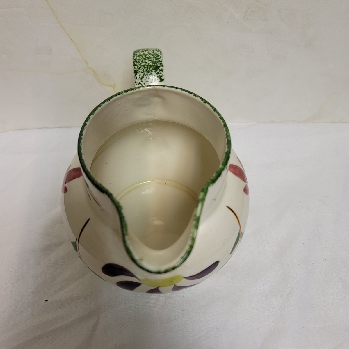 Blue Ridge creamer flowers vintage Pitcher Vintage Florals Handpainted