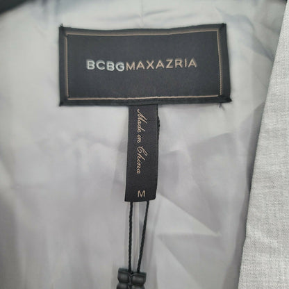 BCBGMAXAZRIA Longline Open Front Vest Coat Sleeveless Heather Gray Medium