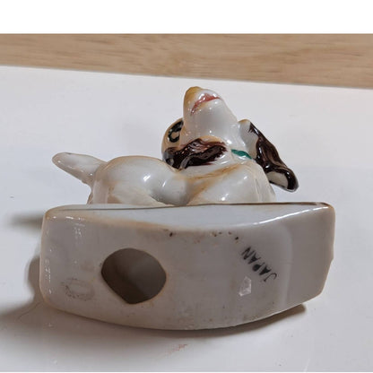 Vintage Lady Tramp Cocker Spaniel Dog Ceramic Rocking Horse Knick Knack JAPAN