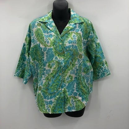VTG lady manhattan set Small/Medium 1950 Silky Polyester Skirt Long Sleeve Shirt