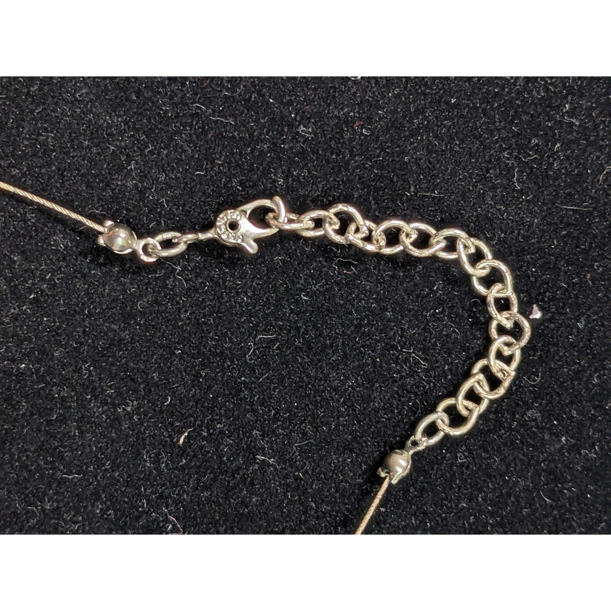 Monet Vintage White Clear Disco Ball Bead Sphere on Stiff Silver Chain 16"