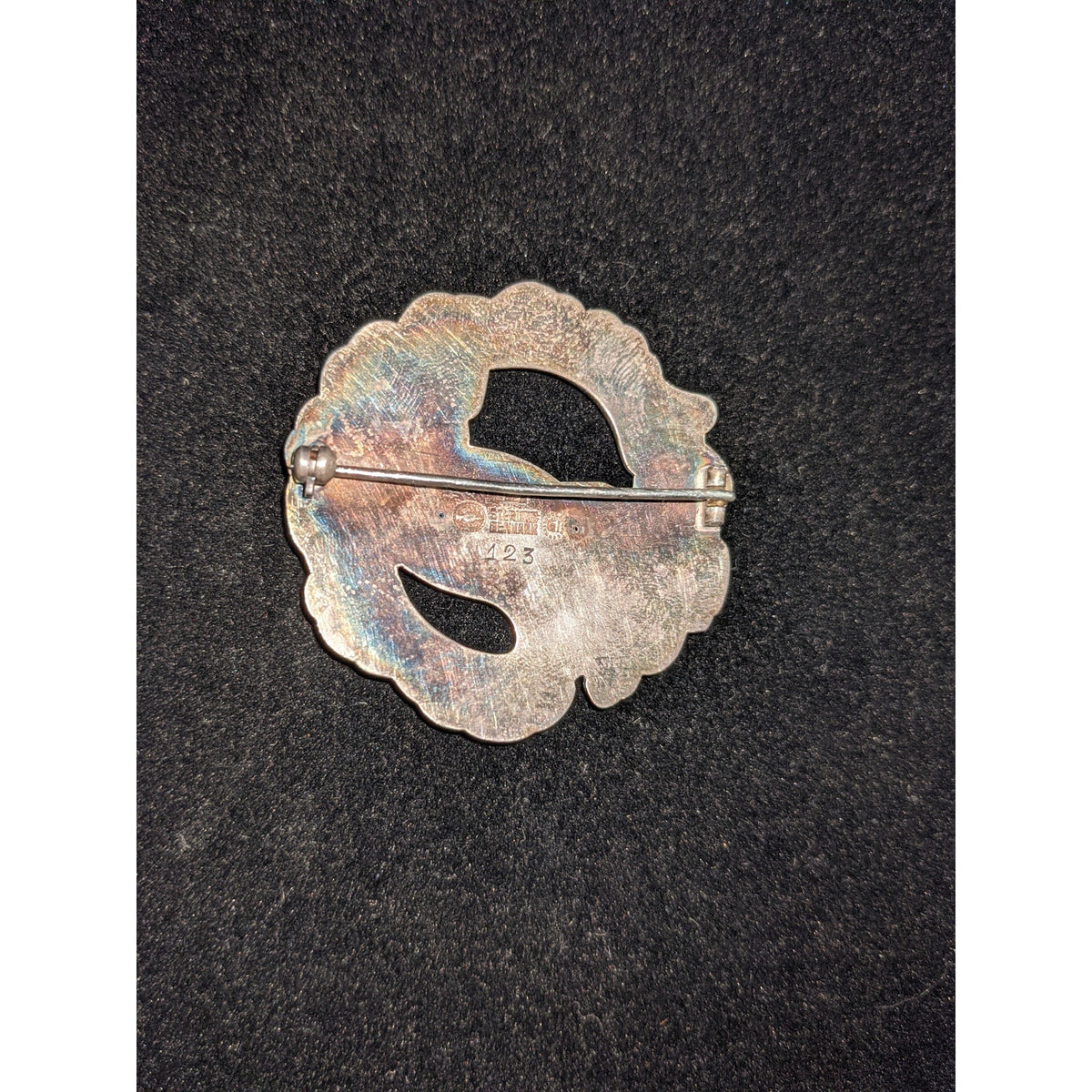 Vintage Georg Jensen Denmark Sterling Silver .925 Dove Wreath Brooch Pin 123
