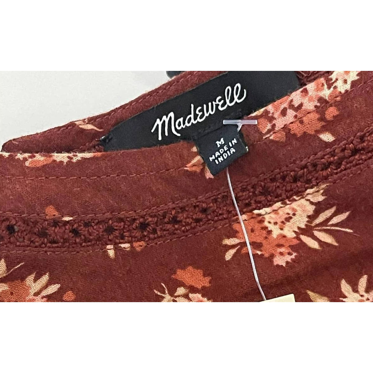 Madewell Tops Homestead Bouquet Size Medium NEW Ladder Trim Ruffle Cotton Blouse