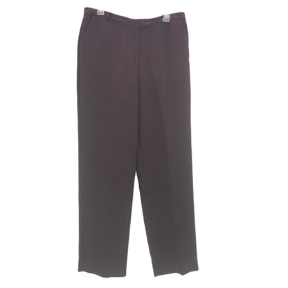 Evan-Picone deep burgundy Stretch Ribbon Waistband Dress Pants Belt Looops 14