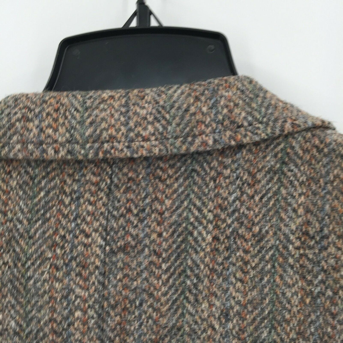 VINTAGE Charles Gregory Tweed BrownBlue Herringbone Wool Blazer Jacket Med/Large