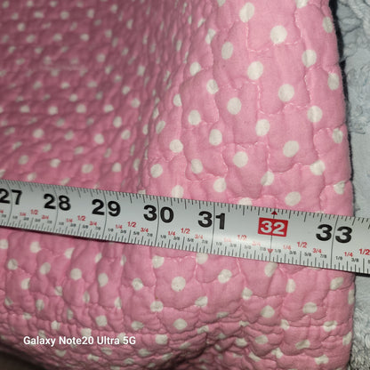 Pink Green Cream quilt Double sided 66" x 88" Twin Full Shabby Chic Vibes
