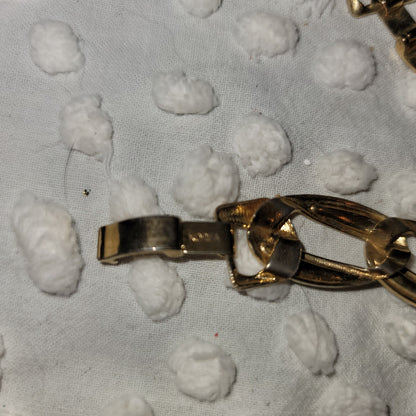 vintage SET Napier Necklace &  bracelet Goldtone Black Chainlink 1980s Fashion