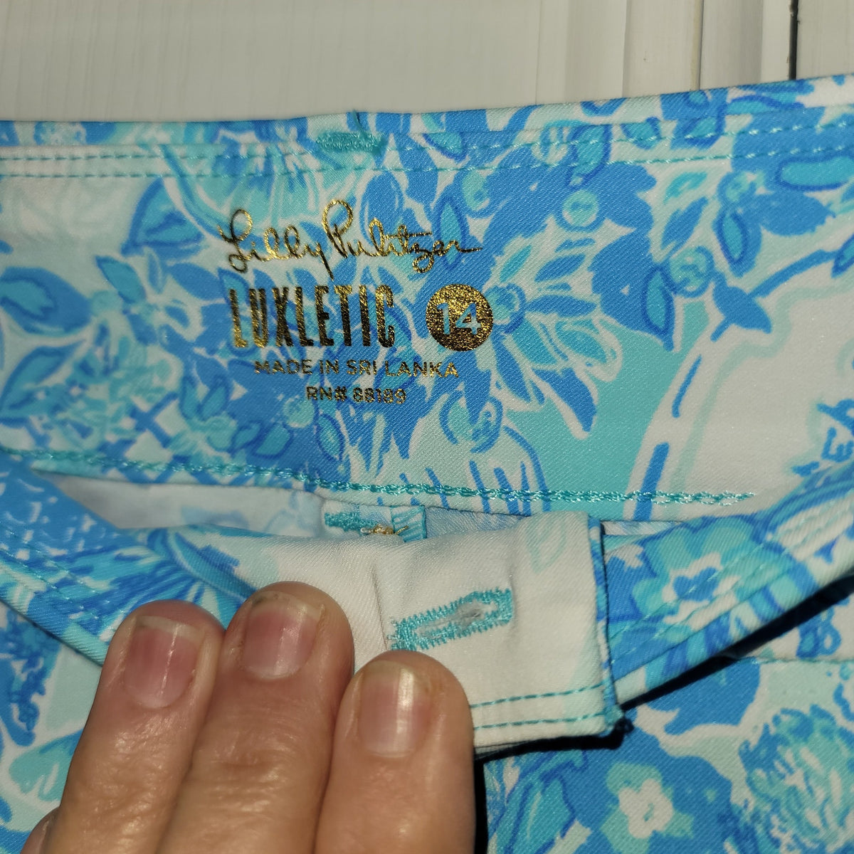 Lilly Pulitzer Bettina Shorts SPF 50 Toile Me About It Size 14 Athletic Stretch