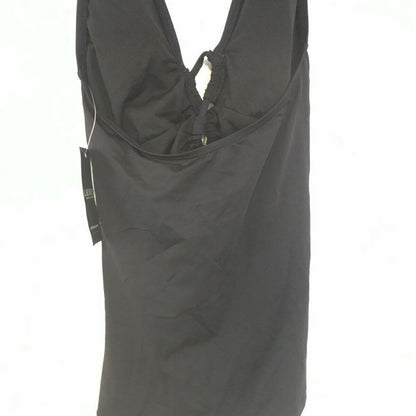 Ralph Lauren NEW Halter Front Keyhole Swimsuit Tankini Solid Black Size 4