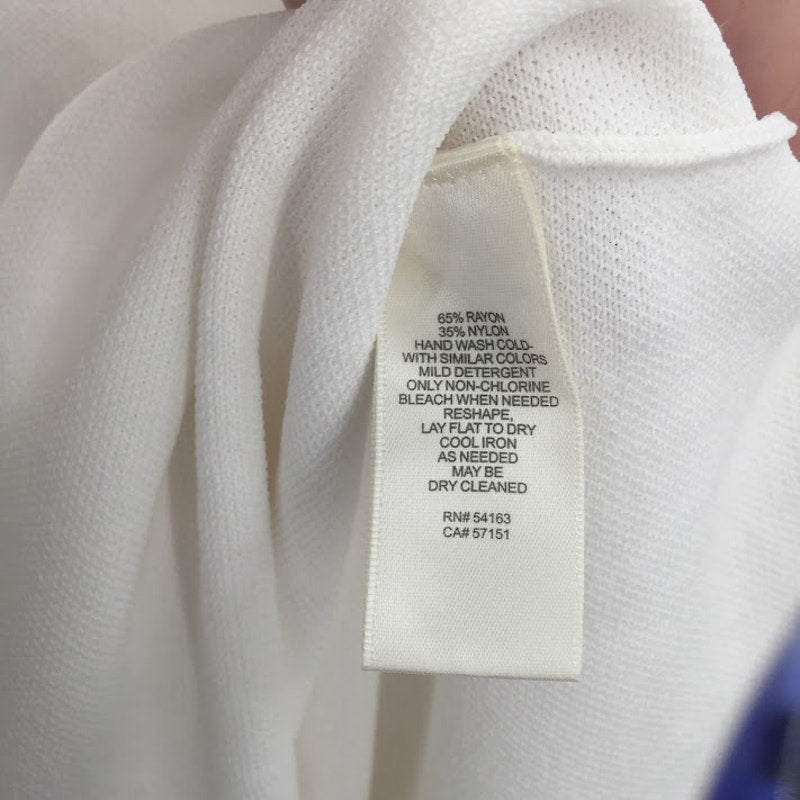 Eliza J. Pearl Trim Mock Neck Dress Ivory fit flare XXL long sleeve cocktail NEW
