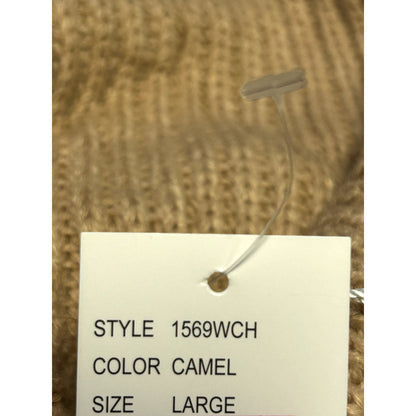 Wayf NWT Culver Turtleneck Long Sleeve Camel Tan Sweater Dress Size Large