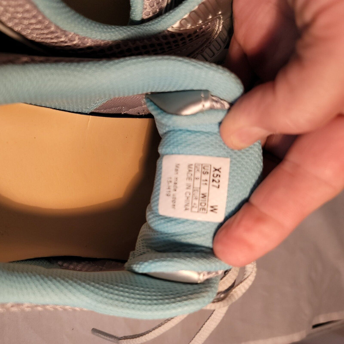 Apex X527W Sneaker Athletic Shoe Boss Runner X-Last Silver/Sea Size 11 Wide