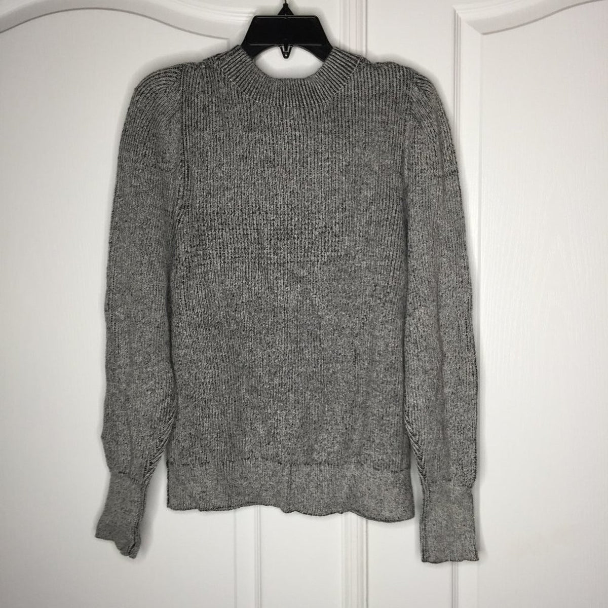 Free Press Pullover Sweater Plaited Long Sleeve Sweater Mock Neck Black Size XL
