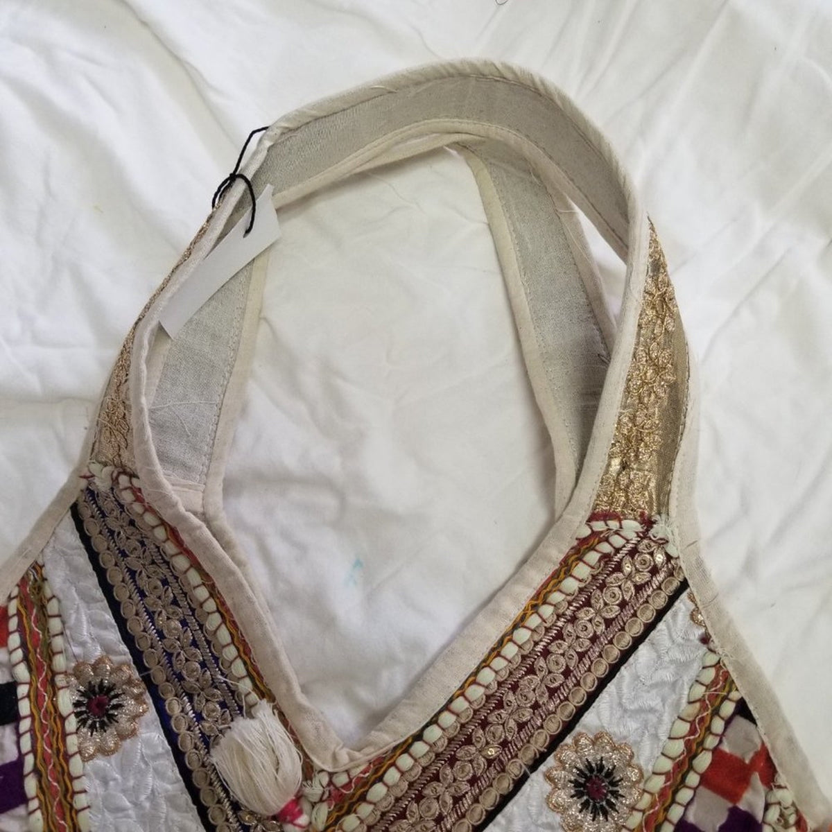 Reclaimed Fabric Indian shoulder purse Gypsy Boho Hippy Bucket Bag 17" X 28" NEW