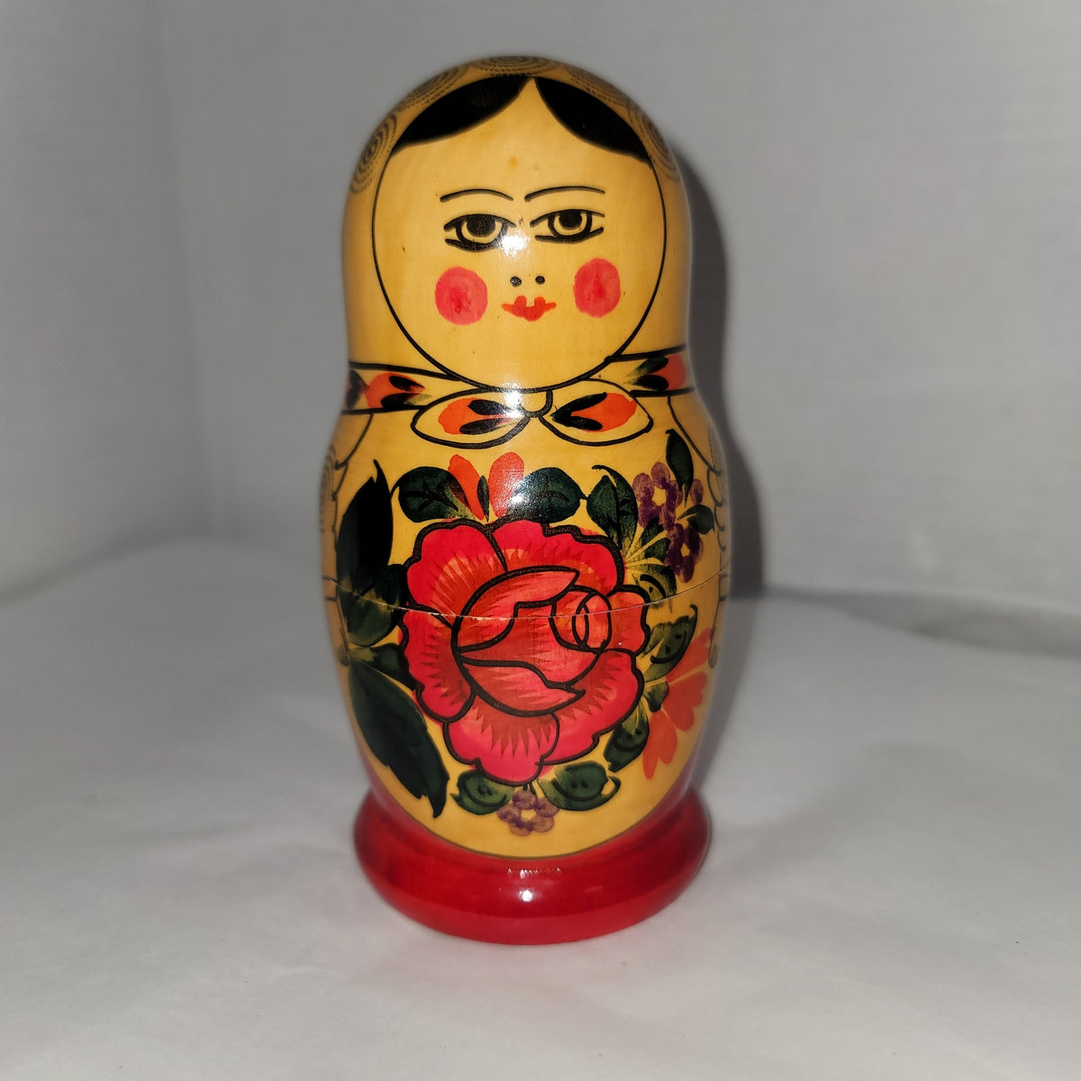 Matryoshka Set 6 Wooden Wood stacking dolls toy nesting Russian tea Toy Collect