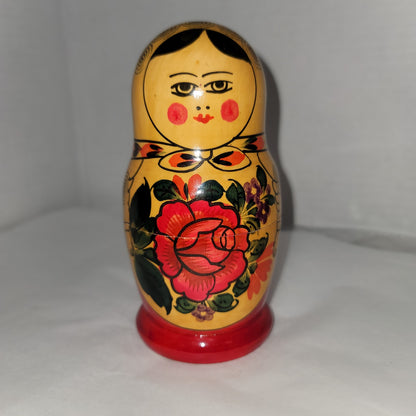 Matryoshka Set 6 Wooden Wood stacking dolls toy nesting Russian tea Toy Collect