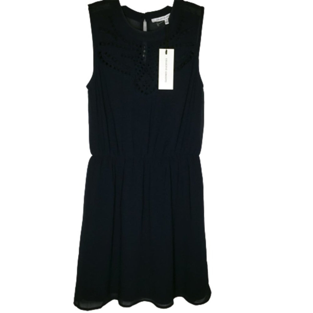 Collective Concepts Kaeli Eyelet Dress Stitch Fix Sleeveless Navy Blue Small