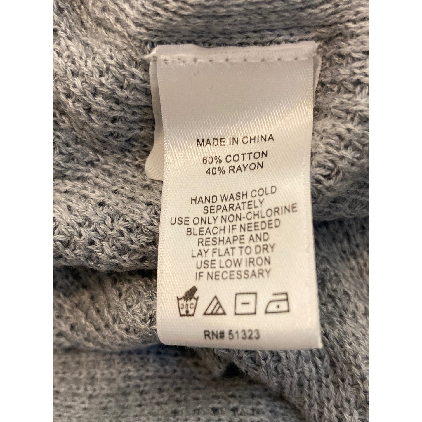 1.State Crew Long Sleeve Side Button Waffle Knit Top Sz Large Silver Heather NWT