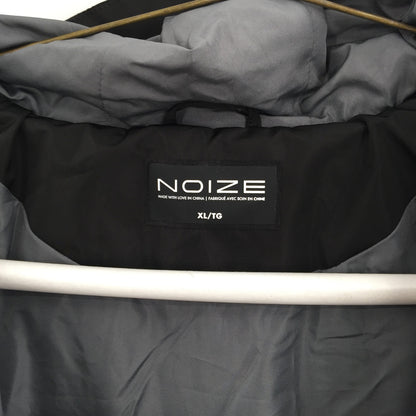 Noize Windbreaker Techno Bonded Hooded Rain Jacket Long Sleeve Black SZ X-Large