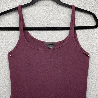 Halogen Bodycon Mini Tank Dress Scoop Neck Pullover Size Small Wine Red NWOT