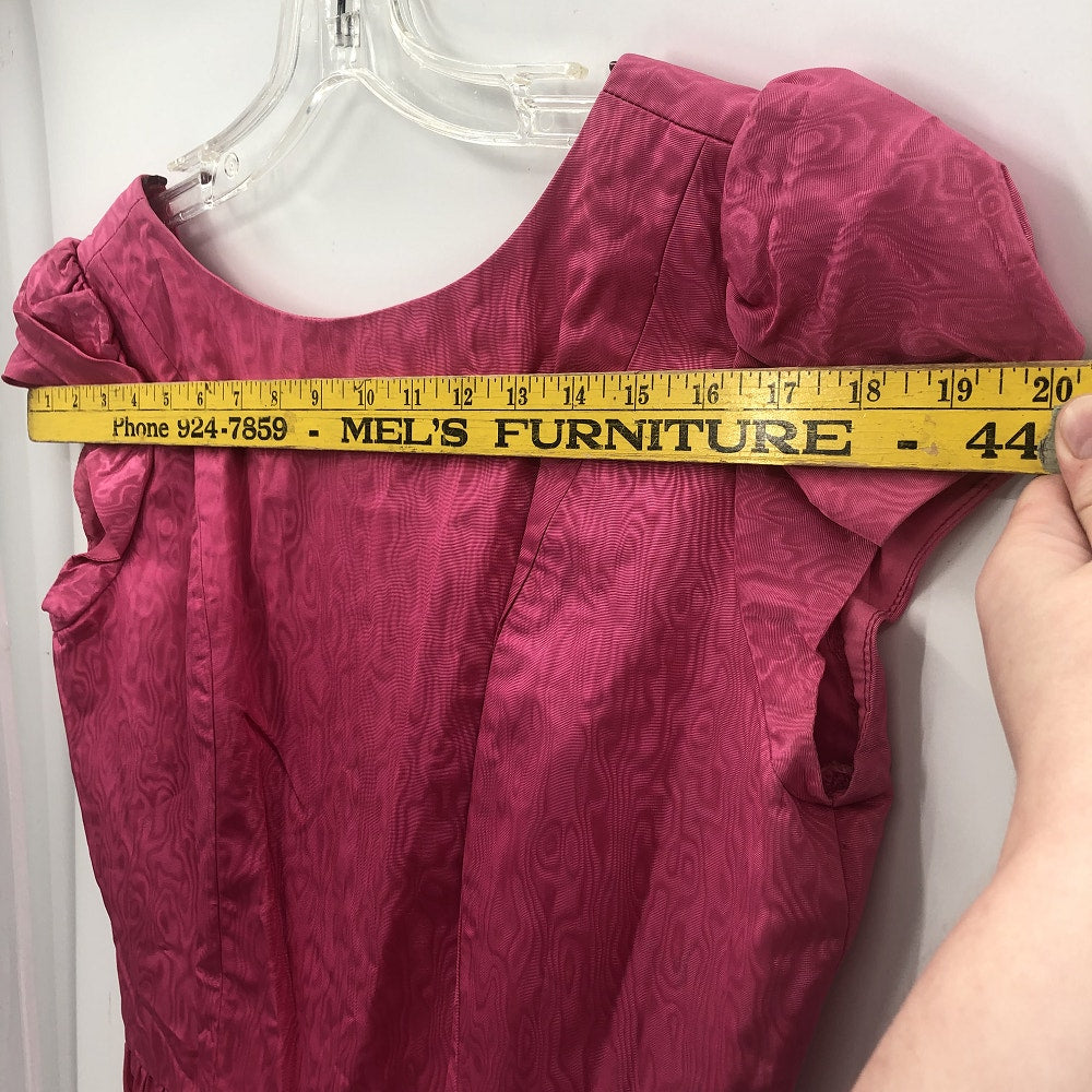 Dessy Creations VINTAGE Round Neck Fit Flare Party Dress Cap Short Sleeves SZ 10