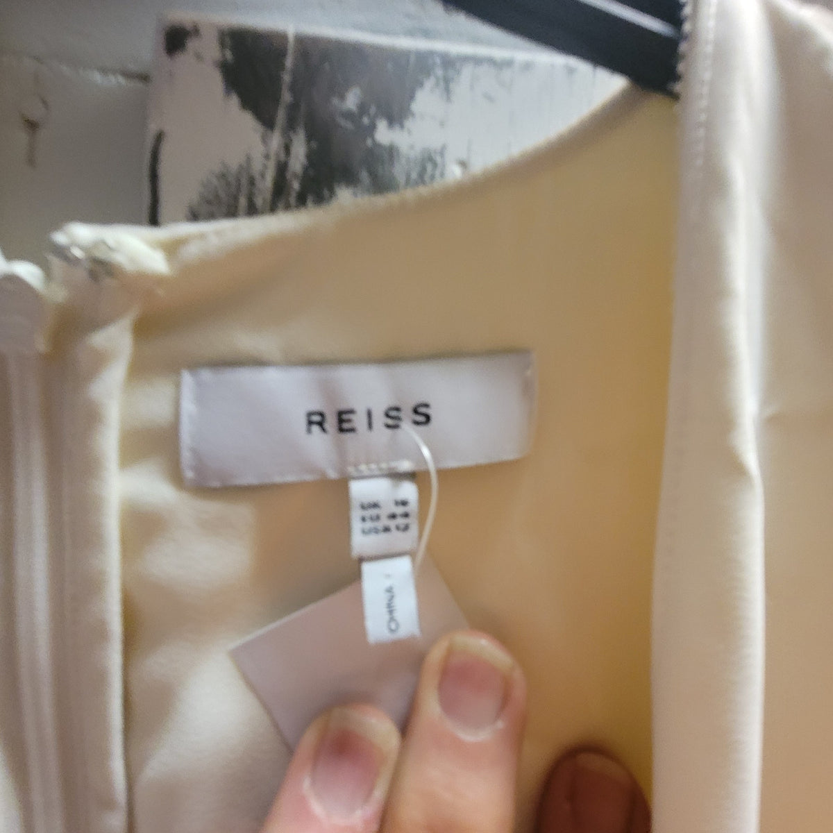 Reiss Viola Cream Layered size 16 dress midi NEW plus formal summer sleeveless