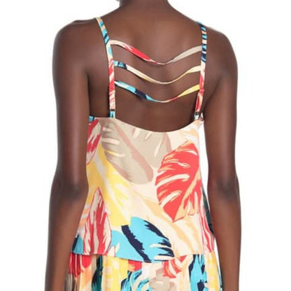 NWT Laundry By Shelli Segal Tropical Leaf Tank Top XS Blouse Top Sleeveless