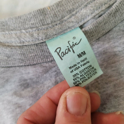 Disney Short Sleeve Dog Logo Basic Script T-Shirt Crew Neck Gray Medium Pluto