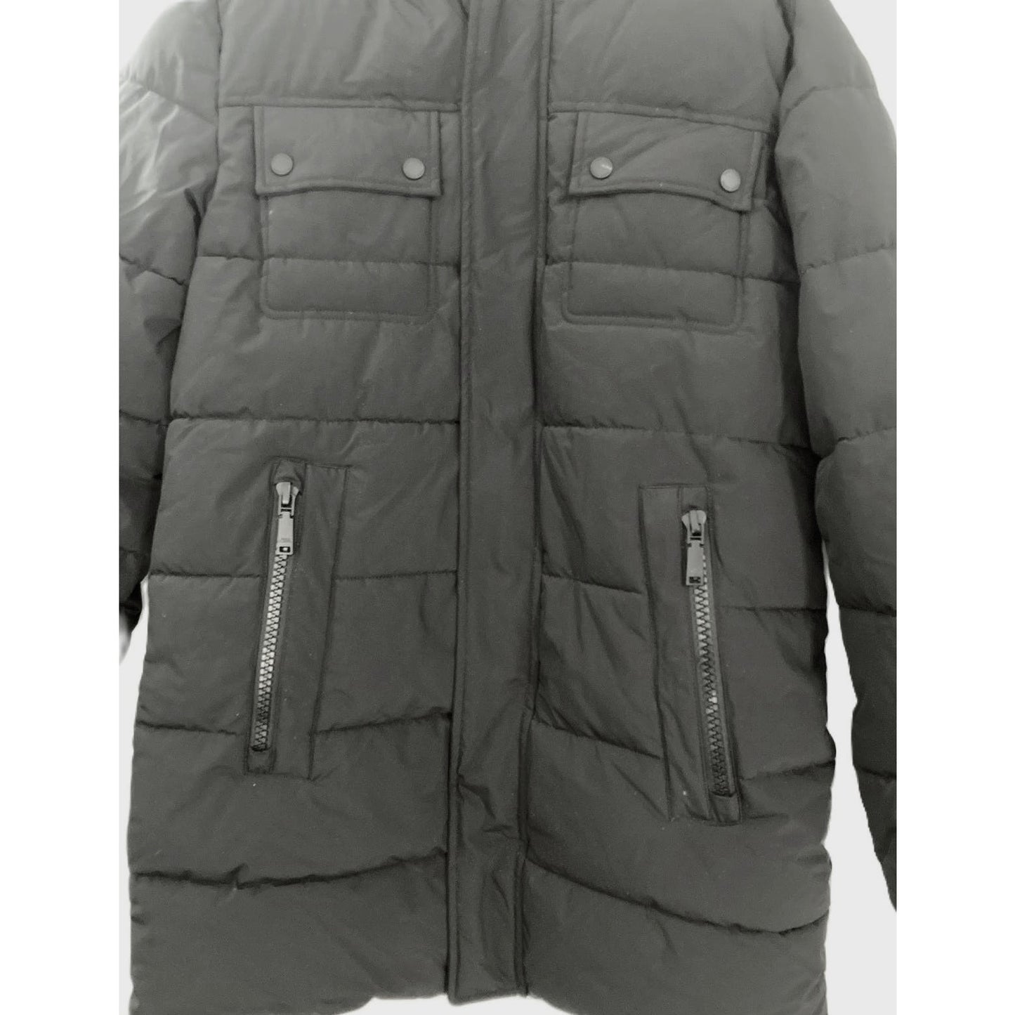 Vince Camuto Hooded Lined Puffer Zip Front Coat Size Small in Black NWT