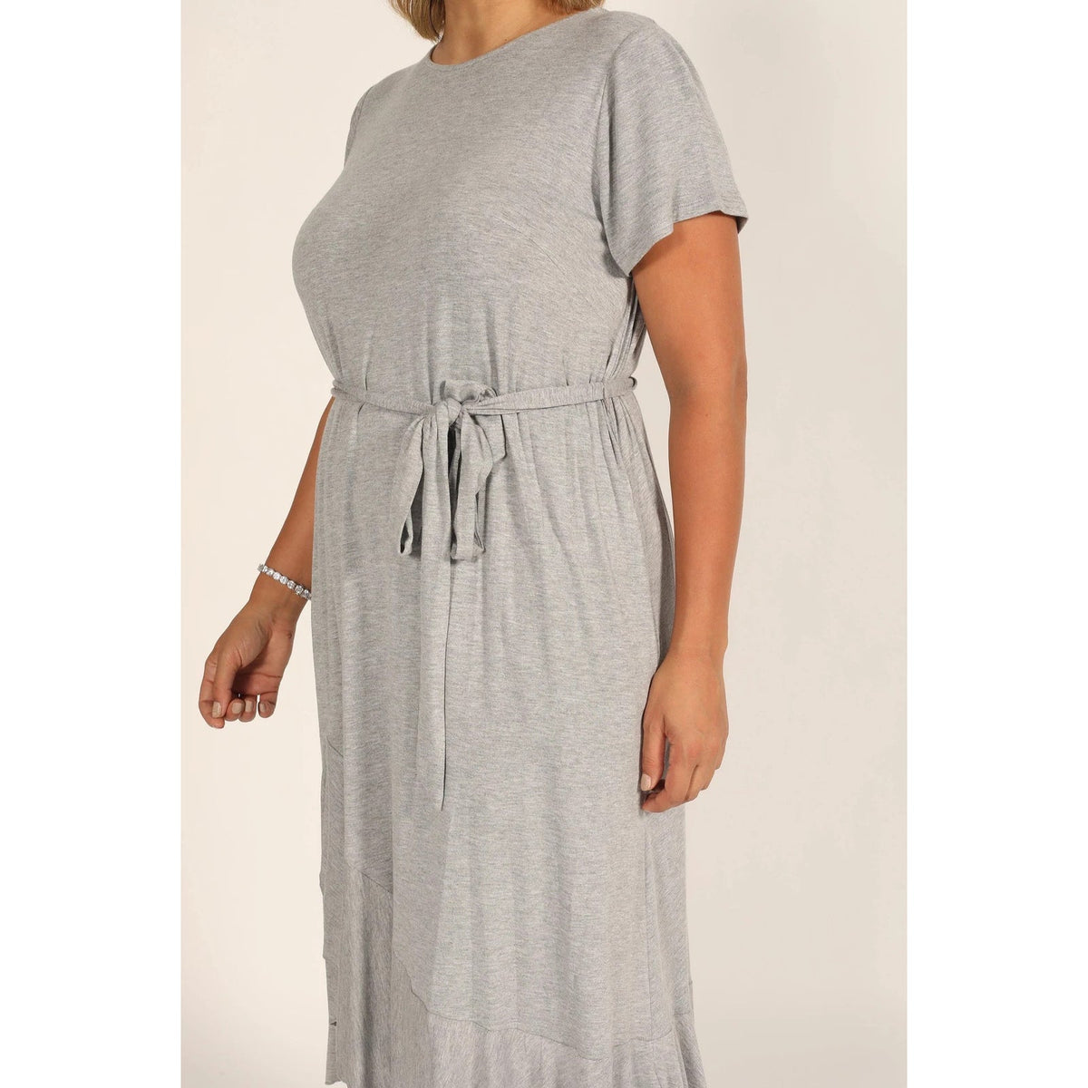 London Times NWT High Low Heather Grey Dress Size 12