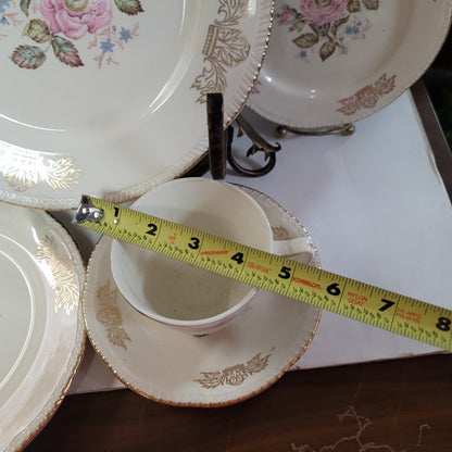 Homer Laughlin Queen Ester Dinner salad bread Plate Bowl cup saucer One Setting