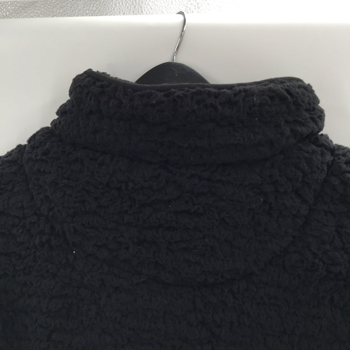 Thread & Supply Kangaroo Pouch Cozy Fleece Pullover 1/2 Zip Jacket Black/Leopard