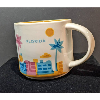 Starbucks Collectible Florida State You Are Here Coffee Mug Flamingo Sunshine