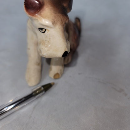Japan Terrier dog figurine vintage defect on paw