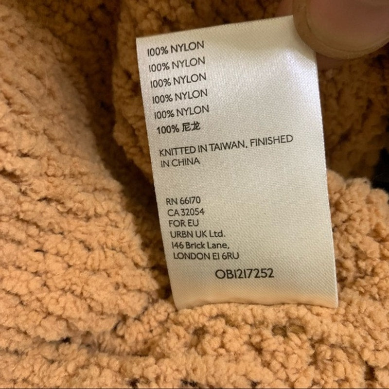 Free People NWT Be Yours Cowl Neck Sweater Size Large in Camel NWT Oversized NEW
