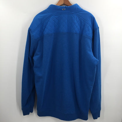 Vineyard Vines Shep & Ian XL Blue long Sleeve Pullover Cotton 1/4 Zip