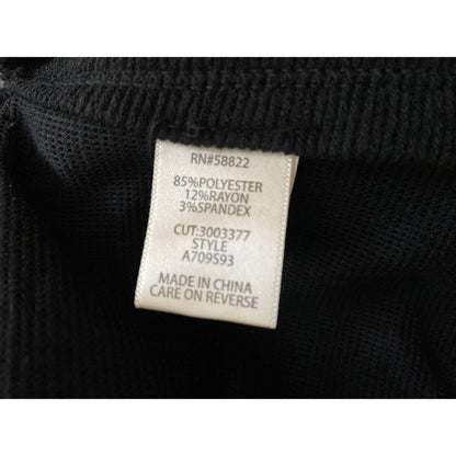 Max Studio Womens Button Shoulder Mock Pullover Sweater XL/Extra Large Black NWT