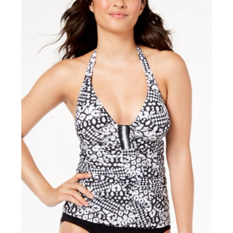 Gottex NWT Profile Tribal Batik V-Neck Halter Tankini Size 8