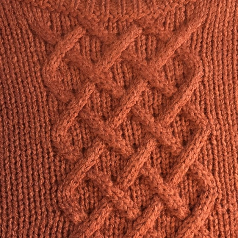 BB Dakota Retro Active Cable Knit Pullover Sweater Top Size Small in Rust NWT