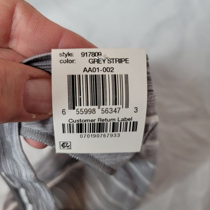 Jenni by Jennifer Moore Seamless Sissy Thong Grey Stripe Size Medium