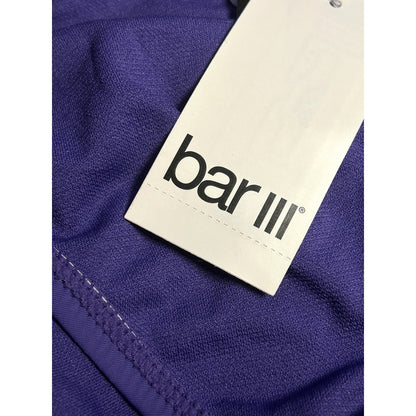 Bar III NWT Purple Ruffled Cross-Back One-Piece Swimsuit Size Large