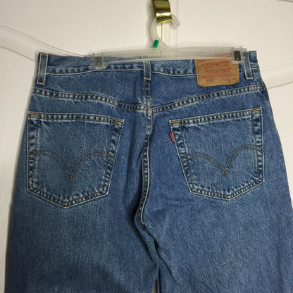 Levi Strauss & Co 505 Regular Fit Straight Jeans Dark Wash Denim Blue Size 33x30