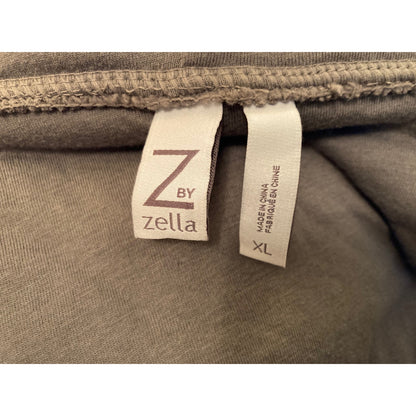 Z by Zella Faux Shearling Up & Over Bomber Jacket Extra Large Tan Driftwood NWT